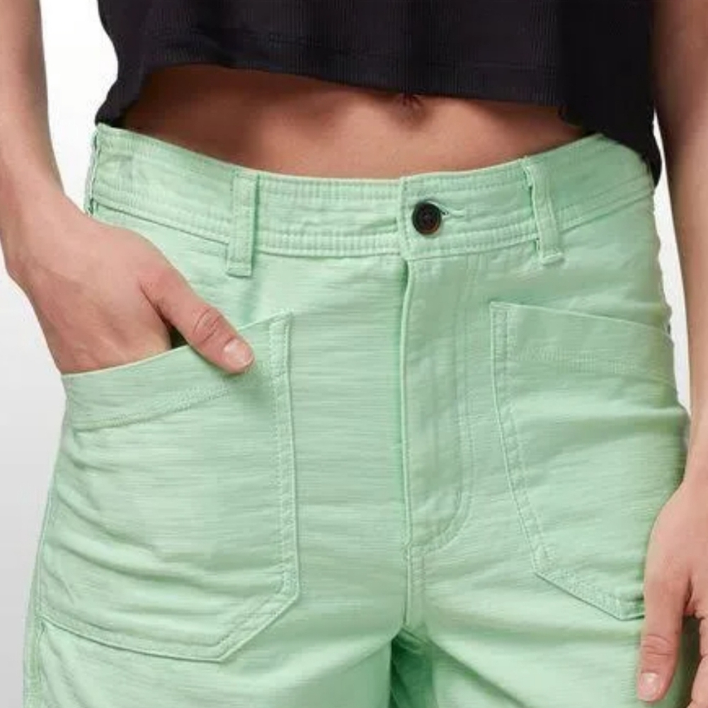 PATAGONIA Women Organic Cotton Slub Woven 5" Shorts Pistachio Green‎ 12 - Picture 9 of 13